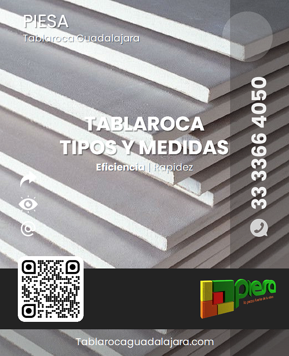 Tablaroca tipos y medidas guadalajara piesa 3