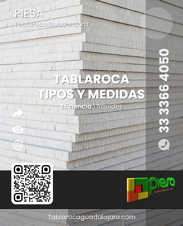 Tablaroca tipos y medidas guadalajara piesa